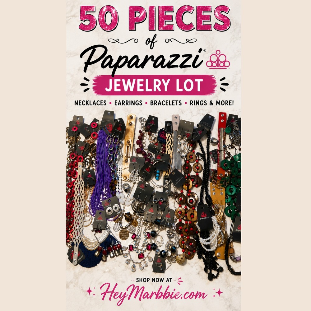 **New 50-Piece Mix Paparazzi | Necklaces, Earrings, Bracelets & Rings | Bundle**